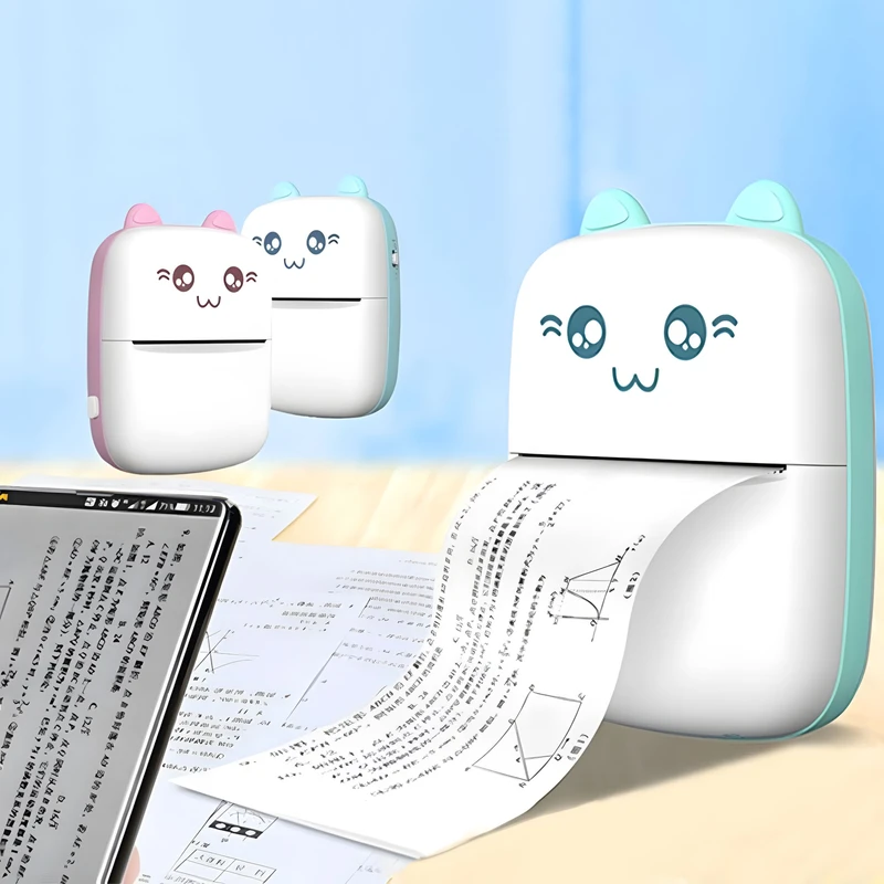 پرینتر حرارتی بی مدل Mini Printer طرح گربه